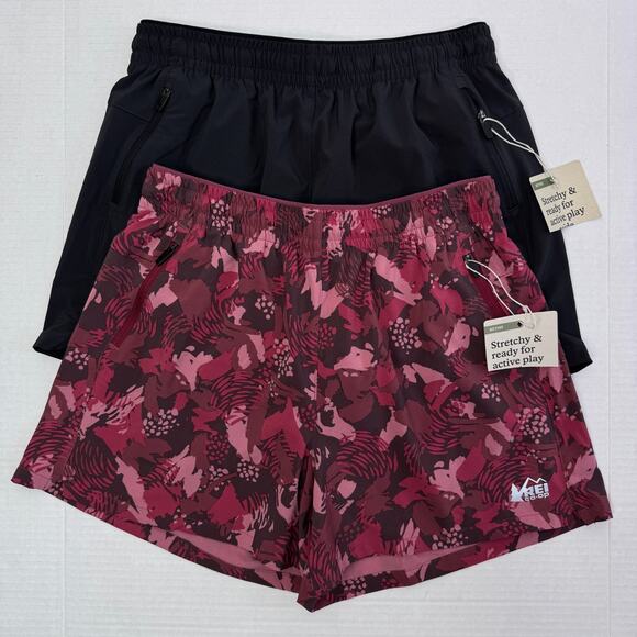 REI Other - REI Active Pursuits Shorts Kids Large Black Floral Lot Athletic Play Outdoor UPF